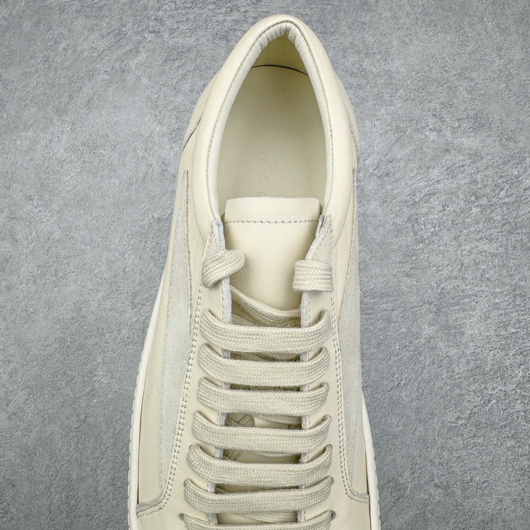 RICK OWENS RO 全粒面小牛皮  低筒 板鞋 休闲鞋 男鞋 女鞋 波鞋 白色 RU01D3897LCOLVS-1111