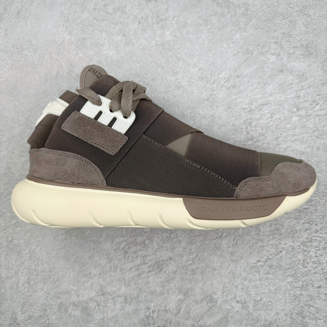  Y-3  QASA  高筒 圆头系带 复古板鞋 休闲鞋 男鞋 女鞋 棕色HQ3735