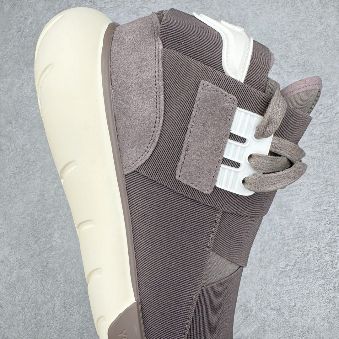  Y-3  QASA  高筒 圆头系带 复古板鞋 休闲鞋 男鞋 女鞋 棕色HQ3735