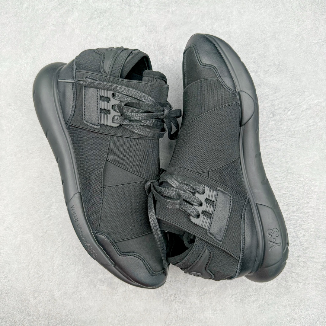  Y-3  QASA  高筒 圆头系带 复古板鞋 休闲鞋 男鞋 女鞋  黑武士 IF5505