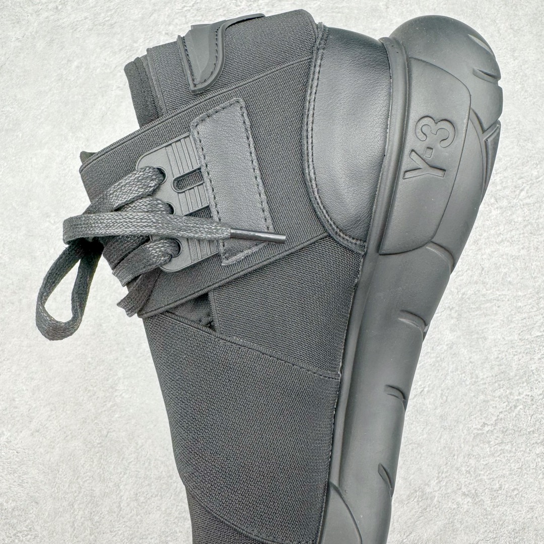  Y-3  QASA  高筒 圆头系带 复古板鞋 休闲鞋 男鞋 女鞋  黑武士 IF5505