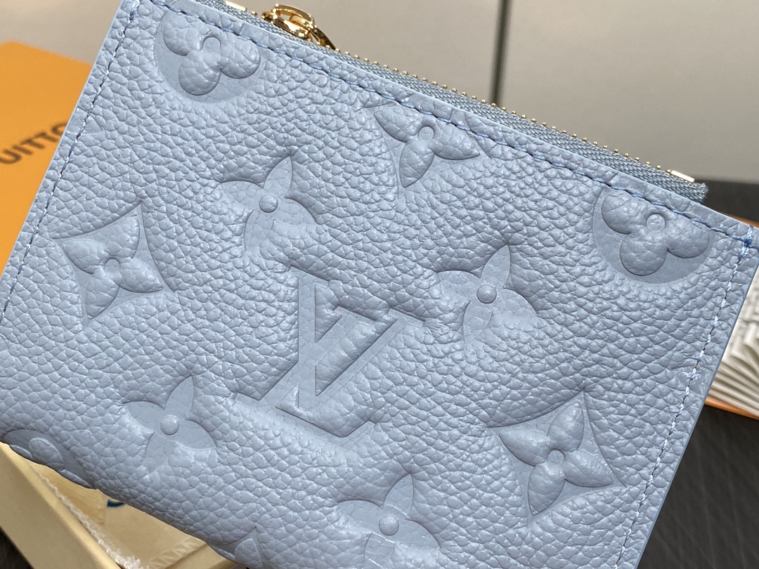  LOUIS VUITTON 路易威登 Portefeuil Lisa  拉链 开合 压花 钱包 短夹 黑色 蓝色  M83587 M83365