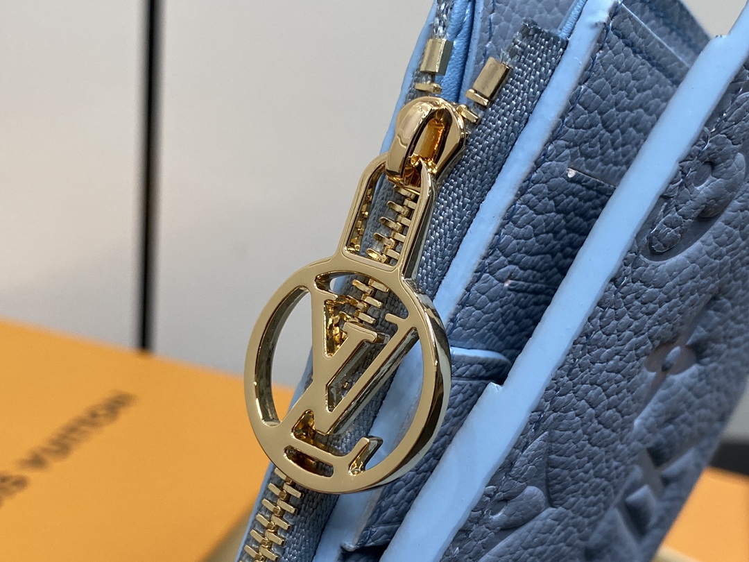  LOUIS VUITTON 路易威登 Portefeuil Lisa  拉链 开合 压花 钱包 短夹 黑色 蓝色  M83587 M83365