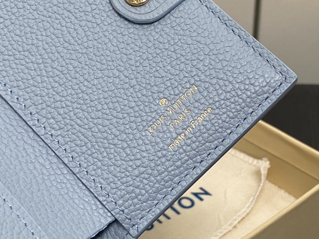  LOUIS VUITTON 路易威登 Portefeuil Lisa  拉链 开合 压花 钱包 短夹 黑色 蓝色  M83587 M83365