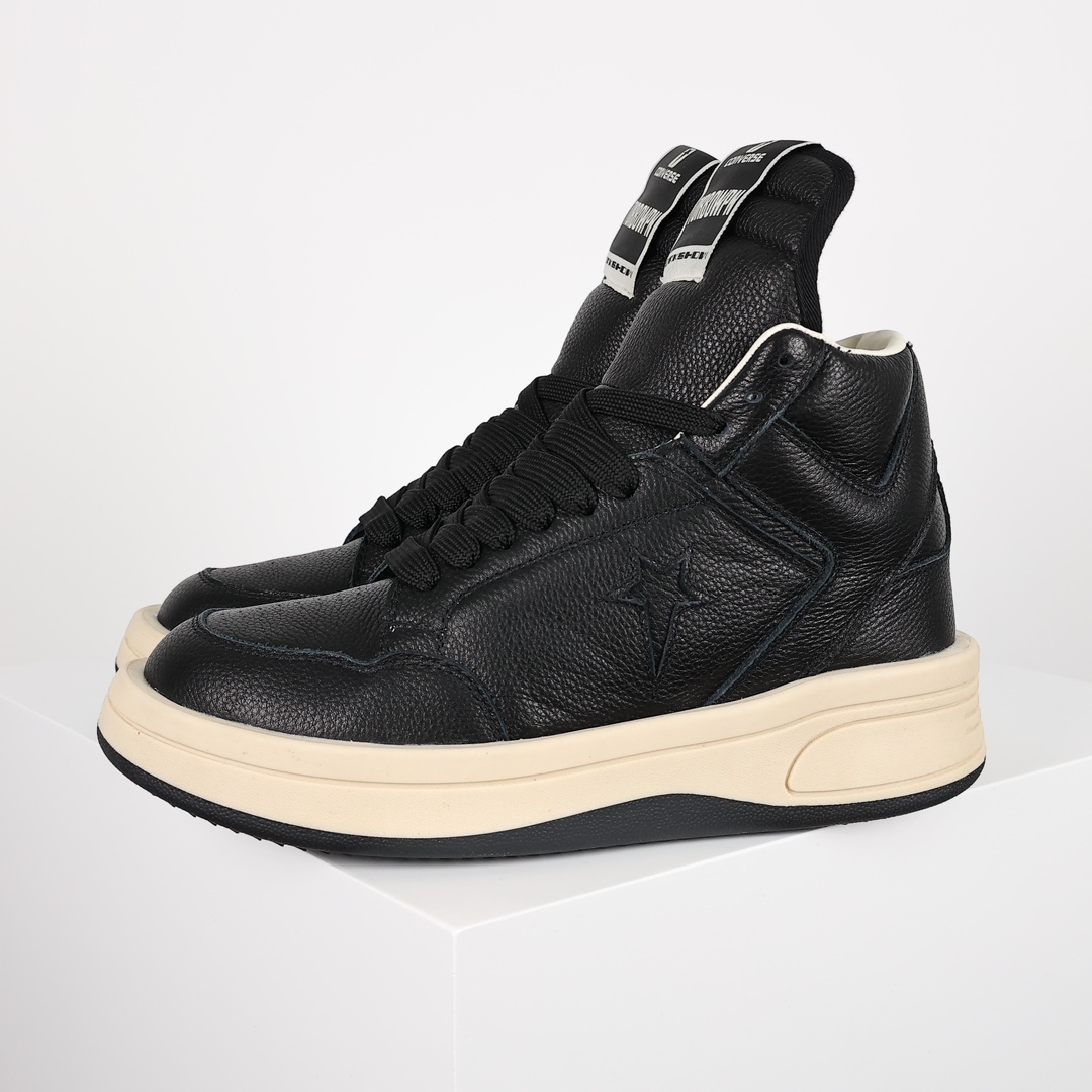  Rick Owens DRKSHDW Converse Turbodrk Weapon 联名款  高筒 靴子 板鞋 休闲鞋 男鞋 女鞋  黑黄