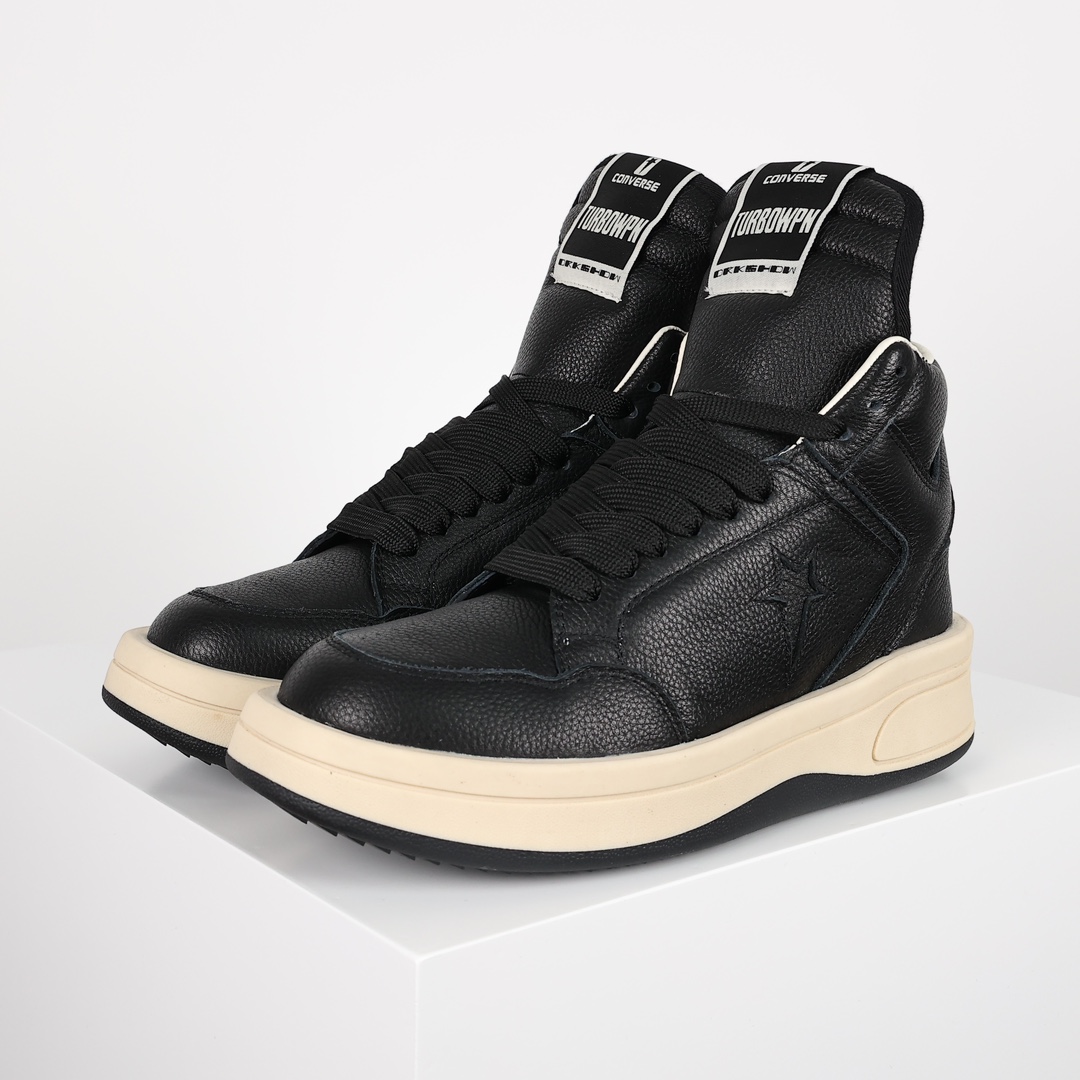  Rick Owens DRKSHDW Converse Turbodrk Weapon 联名款  高筒 靴子 板鞋 休闲鞋 男鞋 女鞋  黑黄
