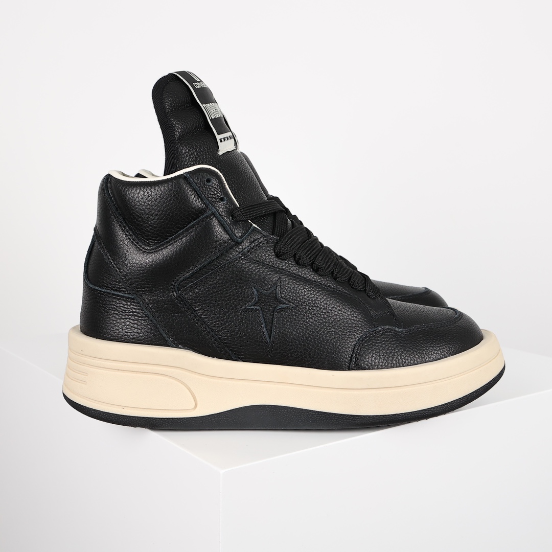  Rick Owens DRKSHDW Converse Turbodrk Weapon 联名款  高筒 靴子 板鞋 休闲鞋 男鞋 女鞋  黑黄