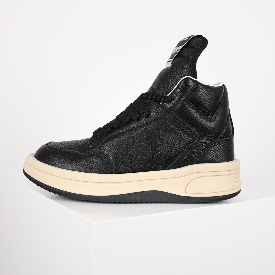  Rick Owens DRKSHDW Converse Turbodrk Weapon 联名款  高筒 靴子 板鞋 休闲鞋 男鞋 女鞋  黑黄