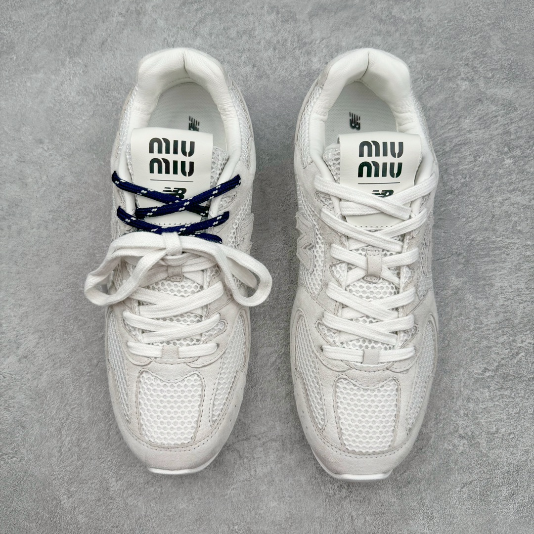 Miumiu x New Balance NB530 低筒 平底 复古跑鞋 休闲鞋 板鞋 运动鞋  女鞋 波鞋 白色 5E165E_3D8C_F0009_F_BD05