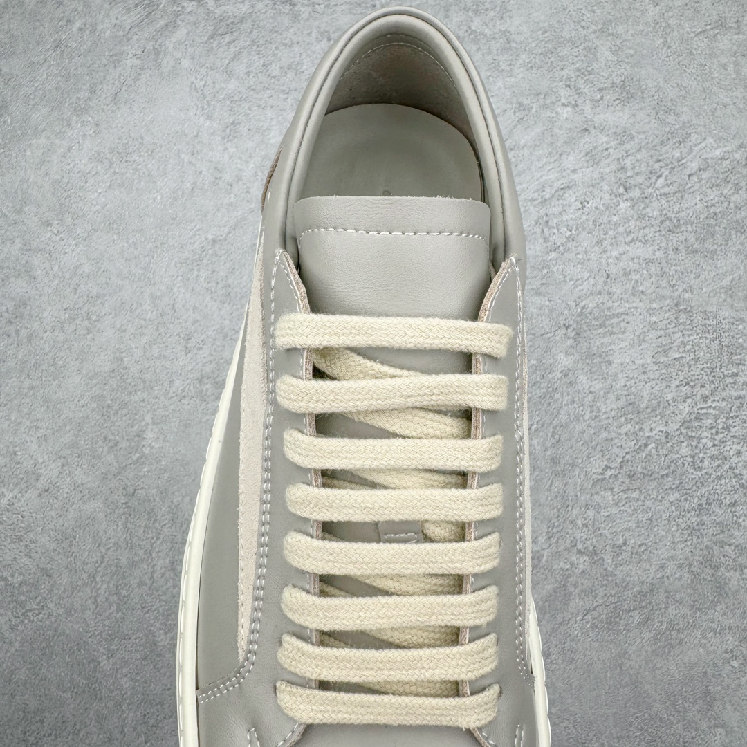  RICK OWENS RO 全粒面小牛皮  低筒 板鞋 休闲鞋 男鞋 女鞋 波鞋 灰色  RU01D3897LCOLVS-811