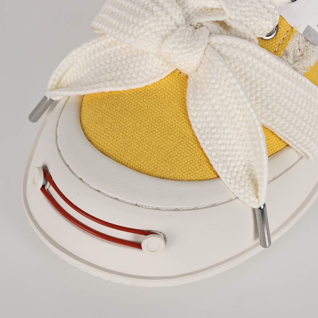 SMILEREPUBLIC 开口笑 厚底 增高 防滑耐磨 帆布鞋 板鞋 休闲鞋 波鞋 男款 女款 日出黄 SMILEREPUBLIC