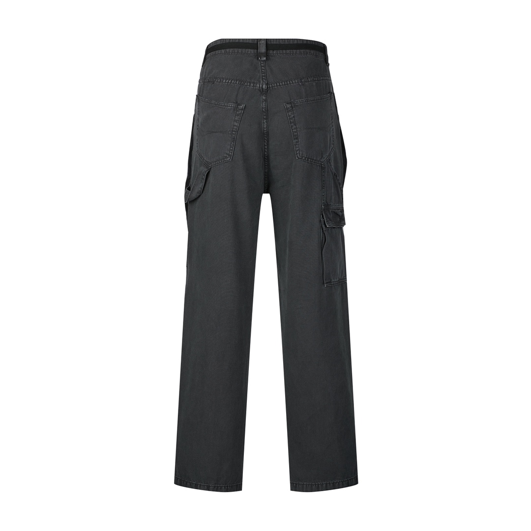 Balenciaga 巴黎世家Cargo伐木工装裤 牛仔裤 长裤 黑色 767977TNW111672