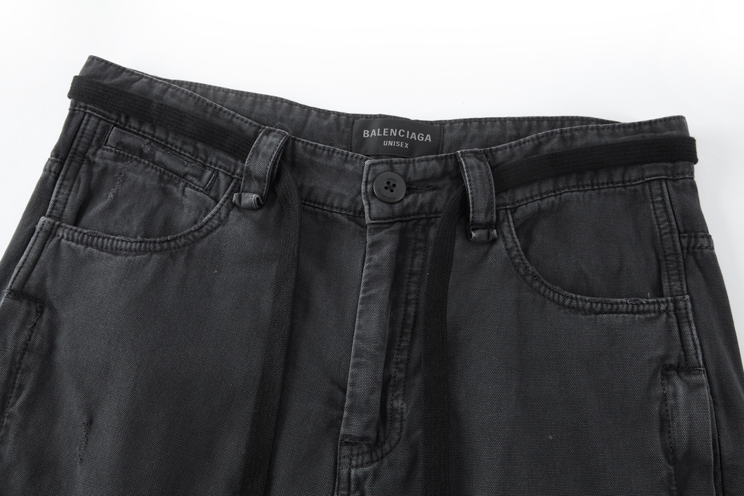 Balenciaga 巴黎世家Cargo伐木工装裤 牛仔裤 长裤 黑色 767977TNW111672
