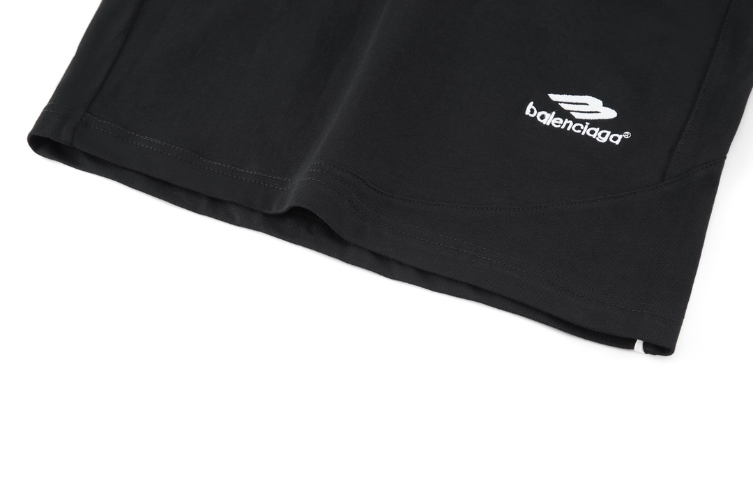 Balenciaga 巴黎世家 曼联刺绣图标 短裤 黑色 五分裤 休闲裤 运动裤 夏季 黑色 777709TPVW46643