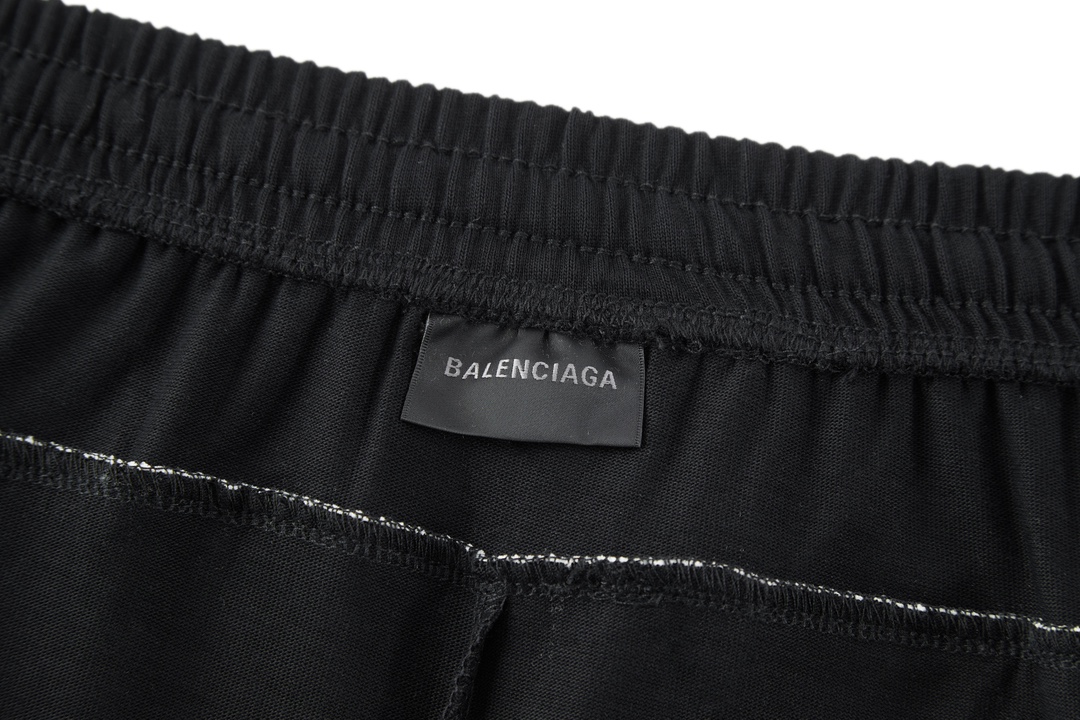 Balenciaga 巴黎世家 曼联刺绣图标 短裤 黑色 五分裤 休闲裤 运动裤 夏季 黑色 777709TPVW46643