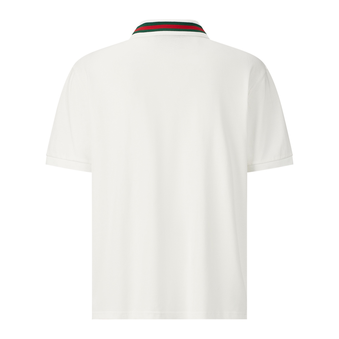 GUCCI 古驰 条纹翻领logo刺绣Polo衫 短袖 T恤 夏季 白色 752604XJFTL9733