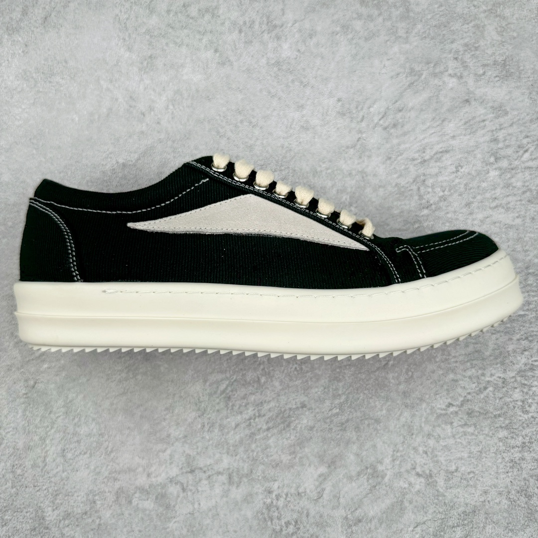  RICK OWENS RO  帆布  低筒 板鞋 休闲鞋 男鞋 女鞋 波鞋 黑色  