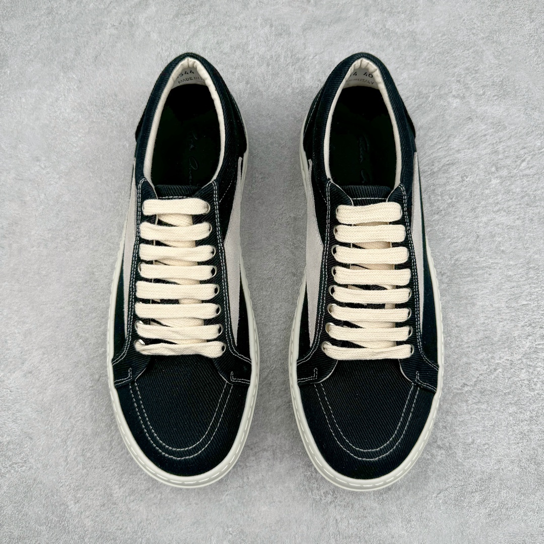  RICK OWENS RO  帆布  低筒 板鞋 休闲鞋 男鞋 女鞋 波鞋 黑色  