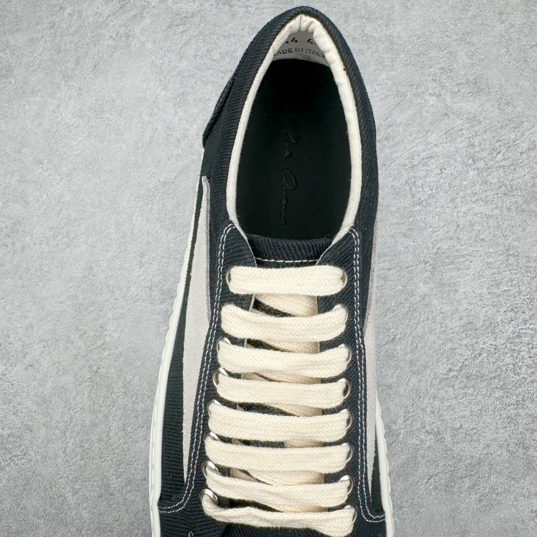  RICK OWENS RO  帆布  低筒 板鞋 休闲鞋 男鞋 女鞋 波鞋 黑色  