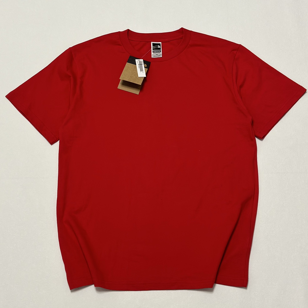 Supreme 北面 THE NORTH FACE 联名款 SS24  短袖 T恤 男女同款 黑色 白色 红色 背后logo印花  SUP-SS24-048