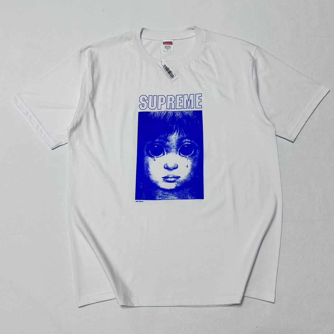  Supreme  MARGARET KEANE 人物图案TEE 短袖 T恤 黑色 白色 男女同款  SUP-SS24-144