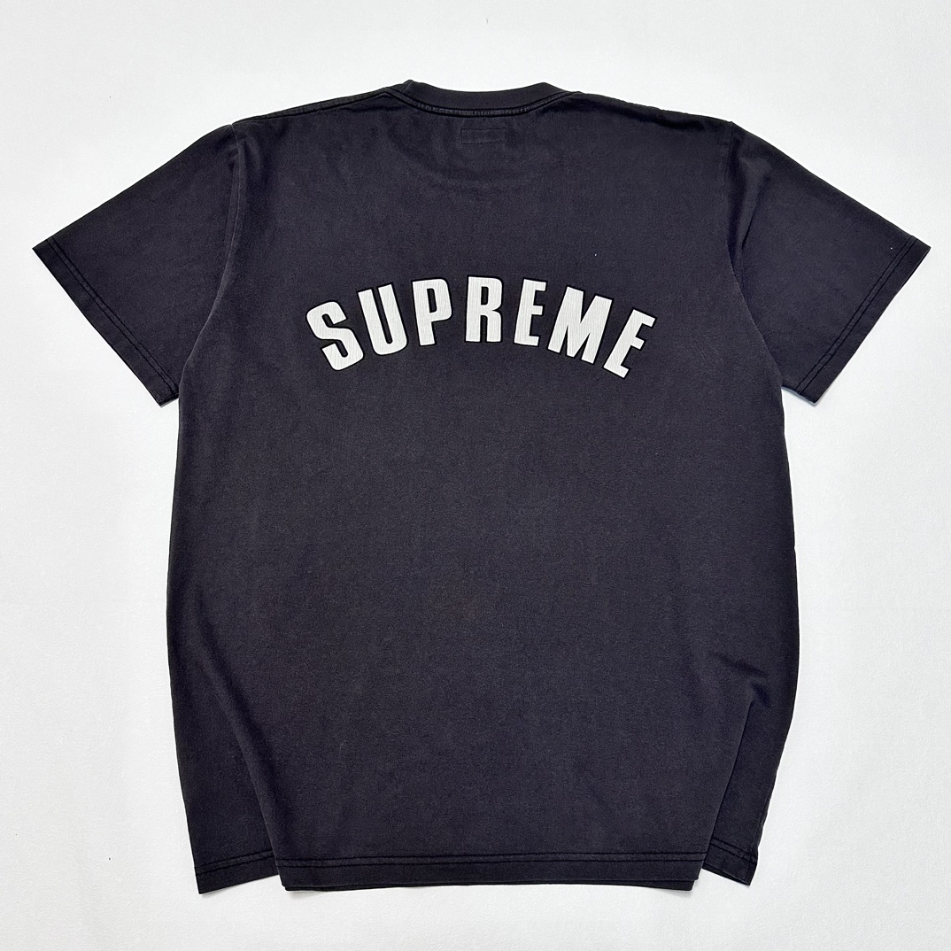  Supreme SS24  CRACKED ARC S/S TOP 字母 短袖 T恤 男女同款 黑色 粉色 藏蓝 杏色 SUP-SS24-055
