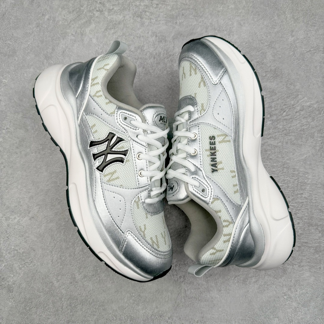  MLB 24SS  低筒 复古舒适 厚底 老爹鞋 板鞋 休闲鞋 波鞋 男鞋 女鞋 银色 3ARNFSB4N-50SIS