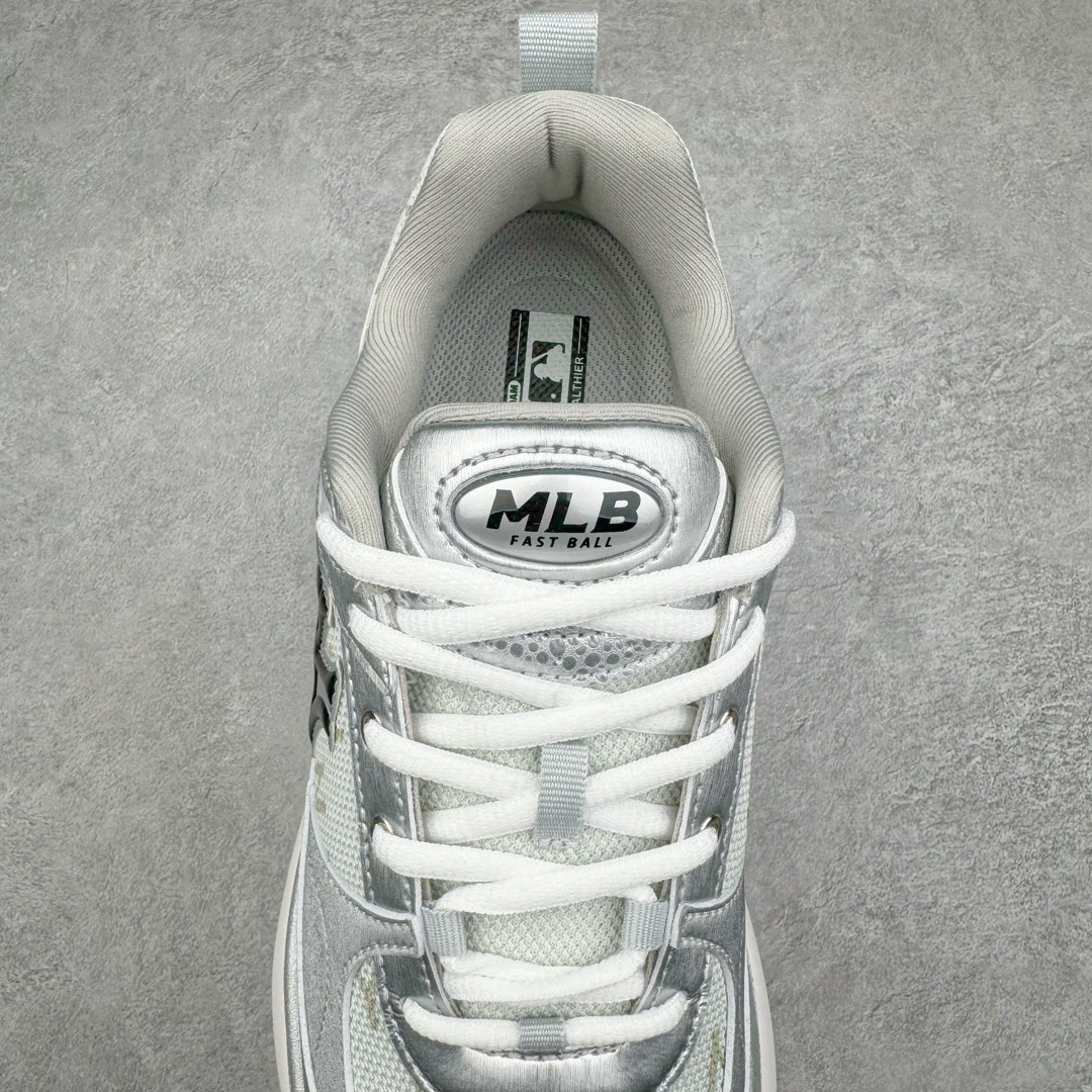  MLB 24SS  低筒 复古舒适 厚底 老爹鞋 板鞋 休闲鞋 波鞋 男鞋 女鞋 银色 3ARNFSB4N-50SIS