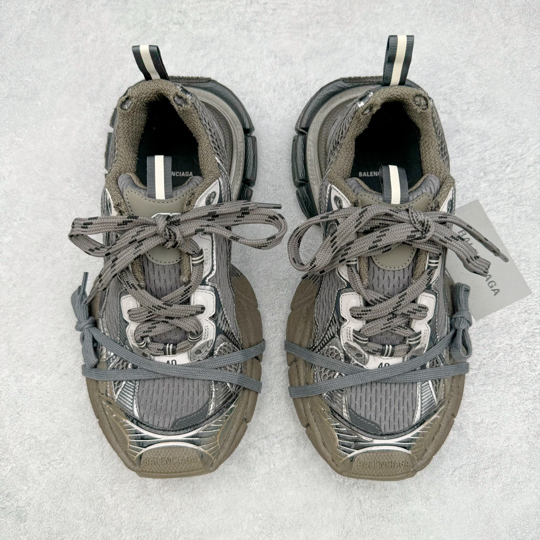  Balenciaga 巴黎世家 3XL 网布 系带 做旧 低筒 老爹鞋 运动 复古板鞋 休闲鞋 男鞋 女鞋 棕色