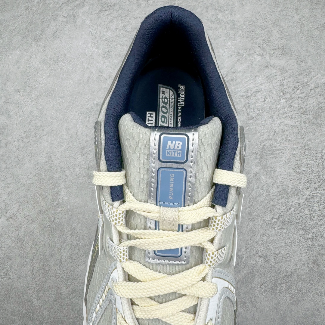  新版 KITH New Balance NB 1906R 低筒 复古跑鞋 耐磨透气 休闲鞋 运动鞋 男鞋 女鞋 白蓝 M1906RKC