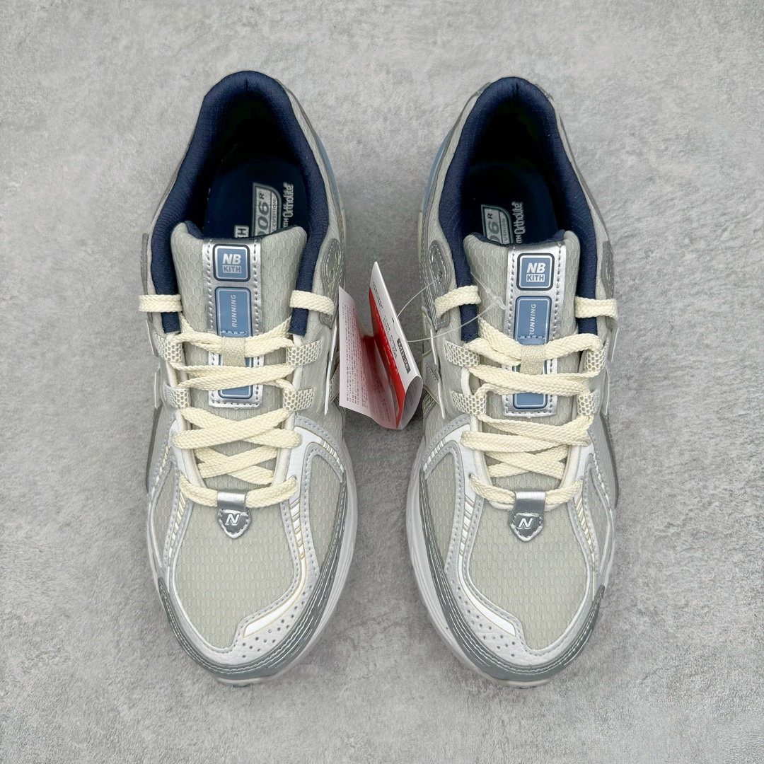  新版 KITH New Balance NB 1906R 低筒 复古跑鞋 耐磨透气 休闲鞋 运动鞋 男鞋 女鞋 白蓝 M1906RKC