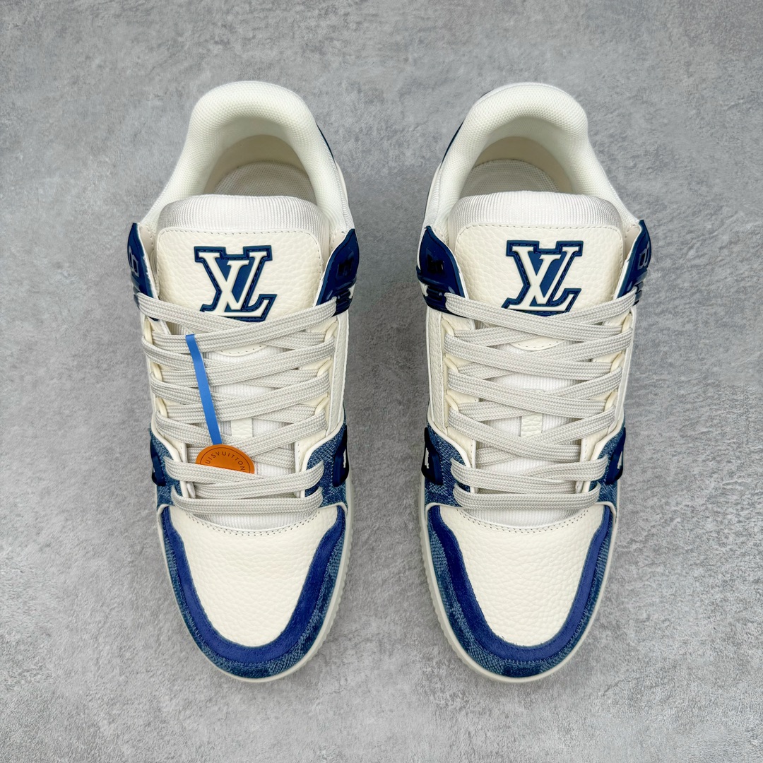  Louis Vuitton 路易威登 Trainer  LV 低筒 休闲鞋 板鞋 运动鞋 男鞋 女鞋 白蓝 格子 1ACPRW