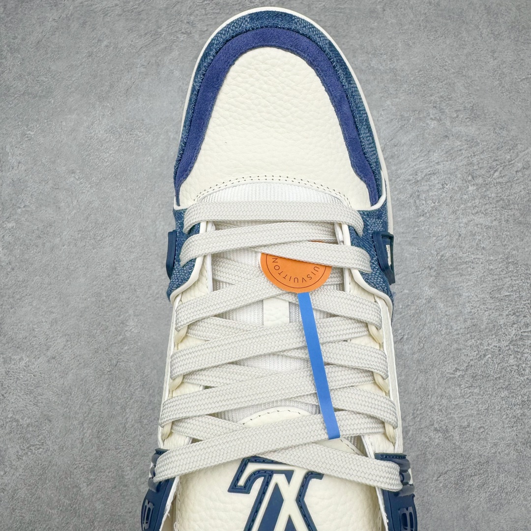  Louis Vuitton 路易威登 Trainer  LV 低筒 休闲鞋 板鞋 运动鞋 男鞋 女鞋 白蓝 格子 1ACPRW