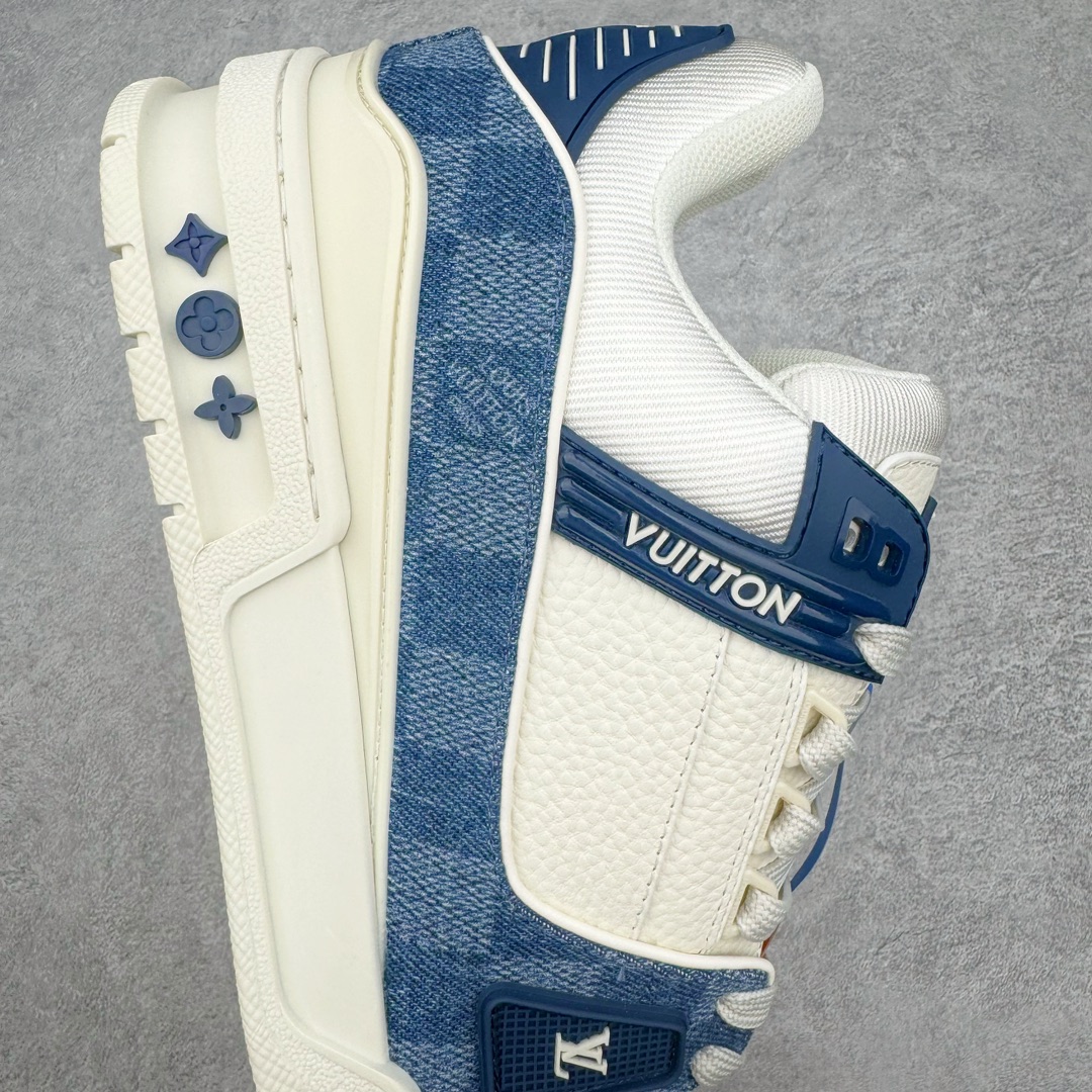  Louis Vuitton 路易威登 Trainer  LV 低筒 休闲鞋 板鞋 运动鞋 男鞋 女鞋 白蓝 格子 1ACPRW