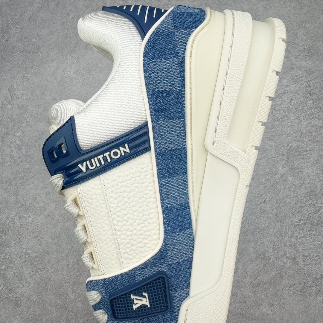  Louis Vuitton 路易威登 Trainer  LV 低筒 休闲鞋 板鞋 运动鞋 男鞋 女鞋 白蓝 格子 1ACPRW