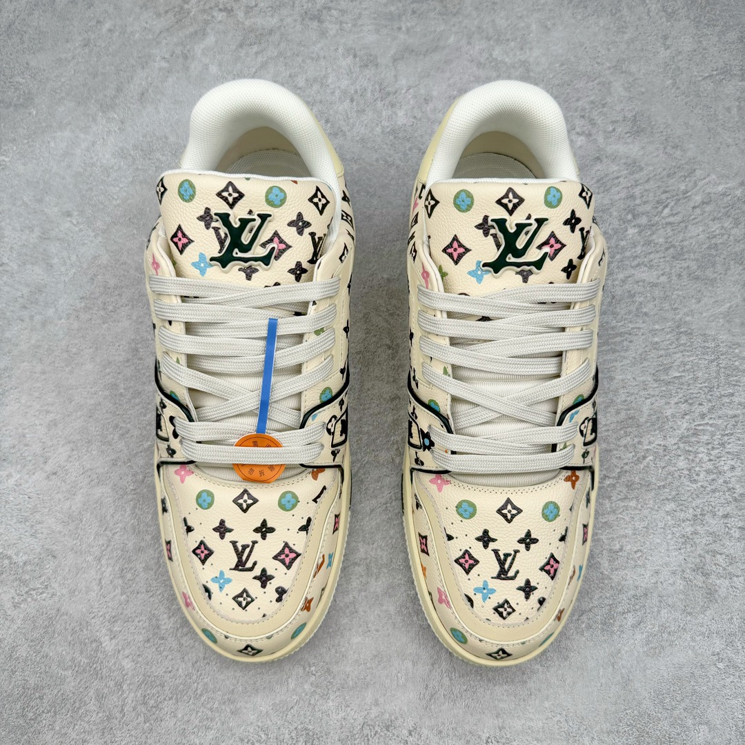  Louis Vuitton 路易威登 Trainer  LV 低筒 休闲鞋 板鞋 运动鞋 男鞋 女鞋 米色 1ACXBG