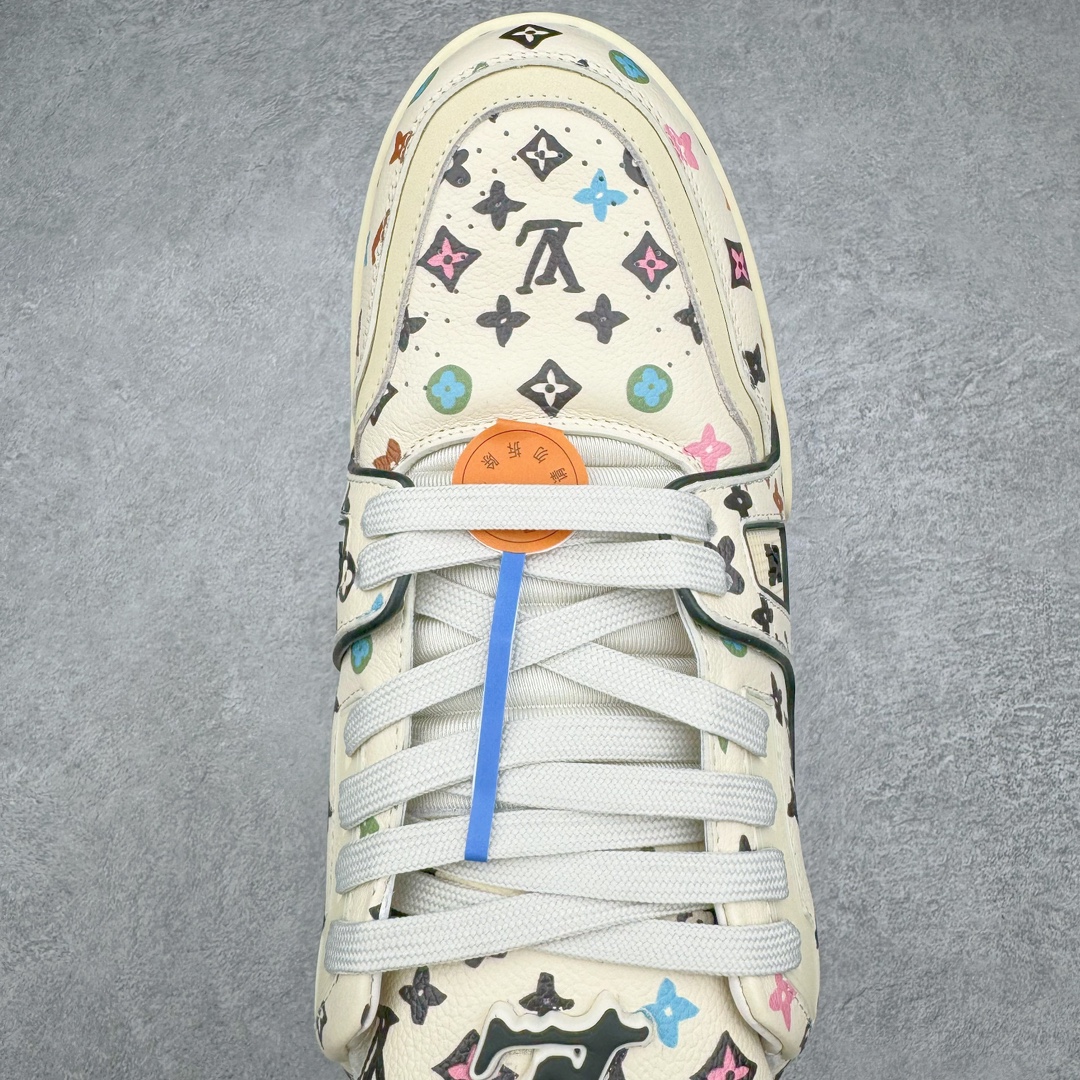  Louis Vuitton 路易威登 Trainer  LV 低筒 休闲鞋 板鞋 运动鞋 男鞋 女鞋 米色 1ACXBG