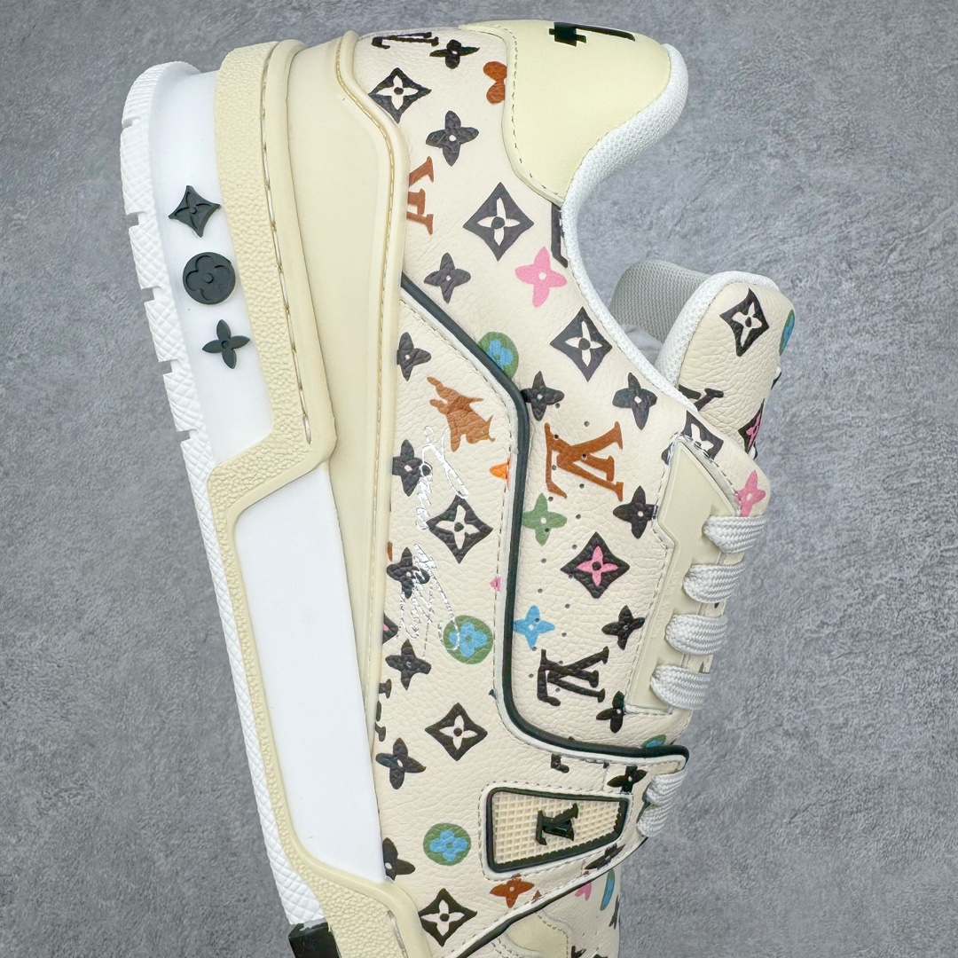  Louis Vuitton 路易威登 Trainer  LV 低筒 休闲鞋 板鞋 运动鞋 男鞋 女鞋 米色 1ACXBG