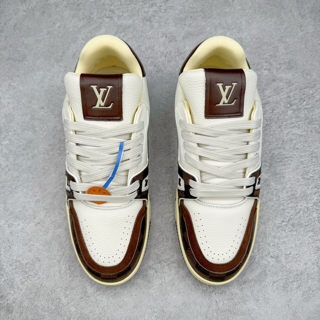  Louis Vuitton 路易威登 Trainer  LV 低筒 休闲鞋 板鞋 运动鞋 男鞋 女鞋 白棕黑 格子 1ACWUE