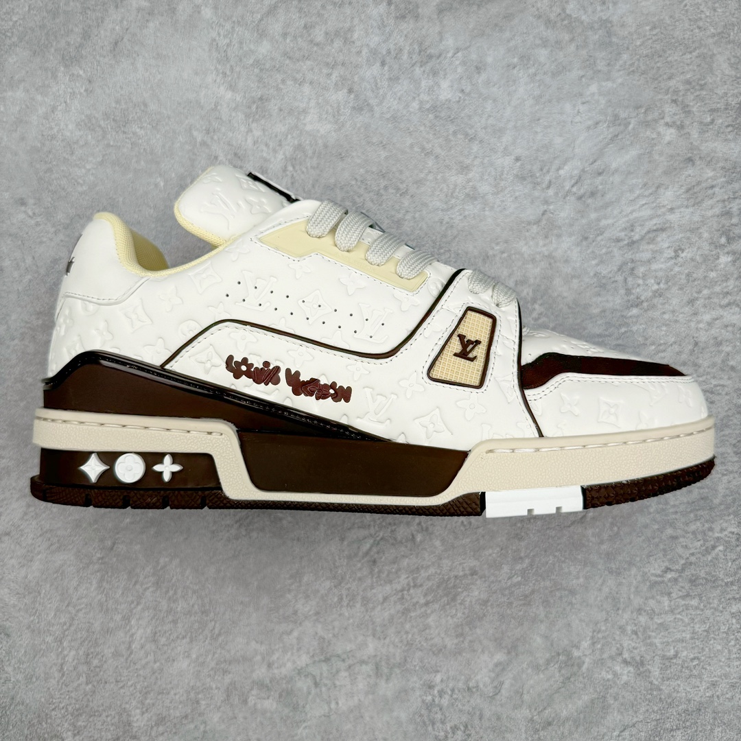  Tyle Louis Vuitton 路易威登 Trainer  LV 低筒 休闲鞋 板鞋 运动鞋 男鞋 女鞋 米棕 满印 1ACR5K