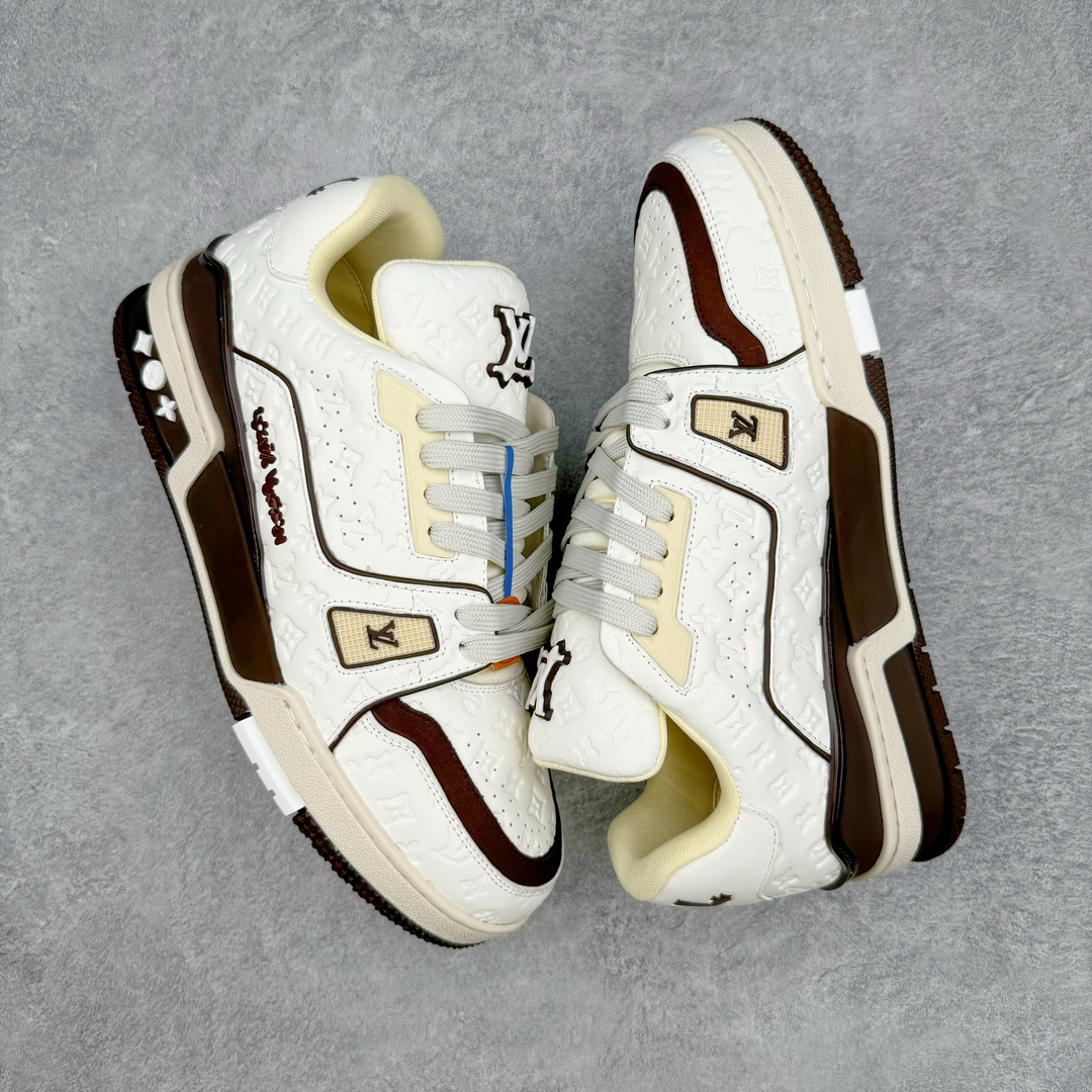  Tyle Louis Vuitton 路易威登 Trainer  LV 低筒 休闲鞋 板鞋 运动鞋 男鞋 女鞋 米棕 满印 1ACR5K