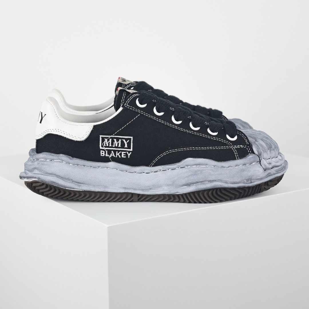  新版 MIHARA YASUHIRO 三原康裕 Wayne MMY   低筒 溶胶鞋 帆布鞋 板鞋 休闲鞋 增高鞋 男鞋 女鞋 黑灰 A08FW710 