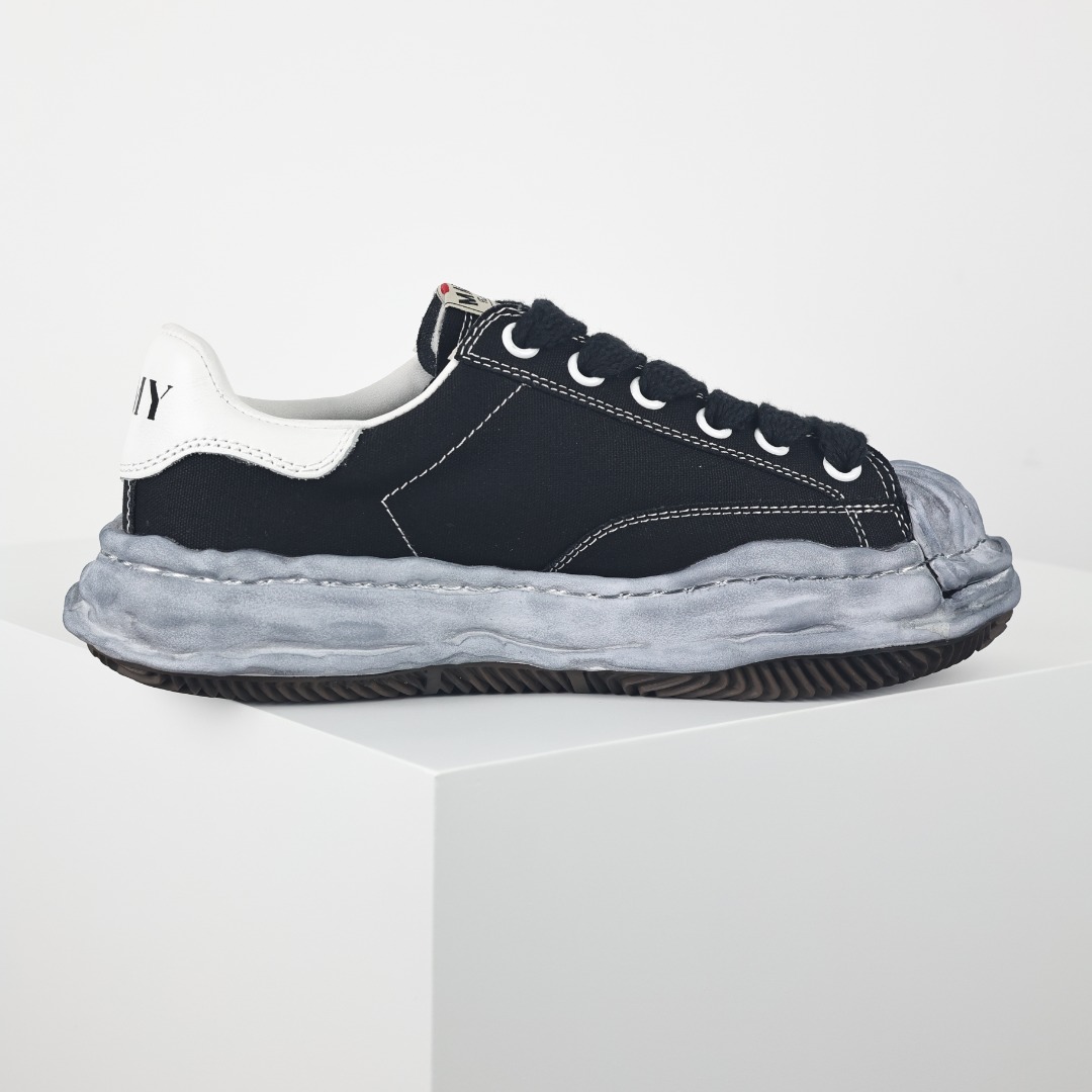  新版 MIHARA YASUHIRO 三原康裕 Wayne MMY   低筒 溶胶鞋 帆布鞋 板鞋 休闲鞋 增高鞋 男鞋 女鞋 黑灰 A08FW710 