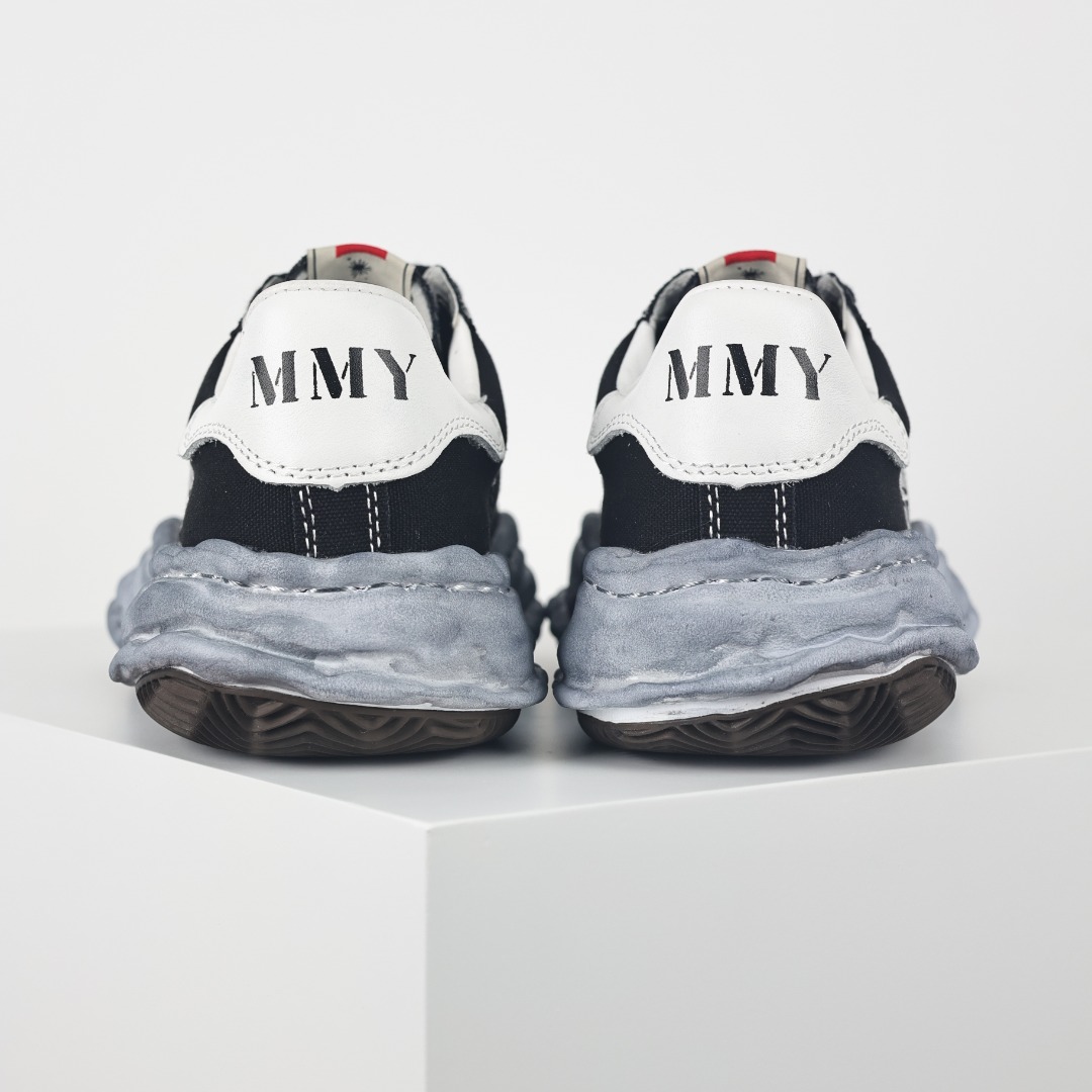  新版 MIHARA YASUHIRO 三原康裕 Wayne MMY   低筒 溶胶鞋 帆布鞋 板鞋 休闲鞋 增高鞋 男鞋 女鞋 黑灰 A08FW710 