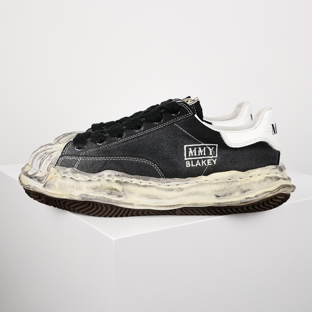  新版 MIHARA YASUHIRO 三原康裕 Wayne MMY  低筒 溶胶鞋 帆布鞋 板鞋 休闲鞋 增高鞋 男鞋 女鞋 做旧黑色 A10FW712