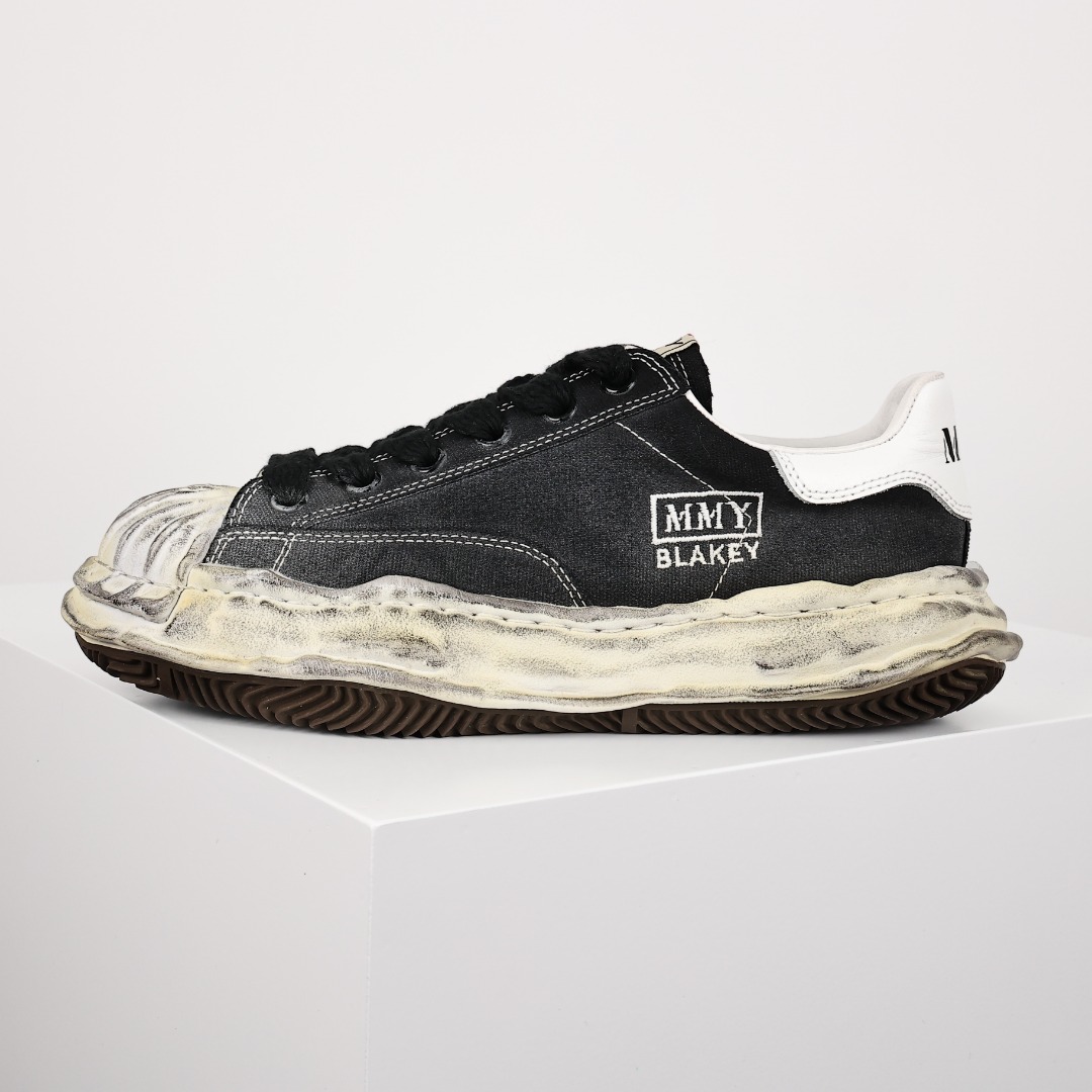  新版 MIHARA YASUHIRO 三原康裕 Wayne MMY  低筒 溶胶鞋 帆布鞋 板鞋 休闲鞋 增高鞋 男鞋 女鞋 做旧黑色 A10FW712