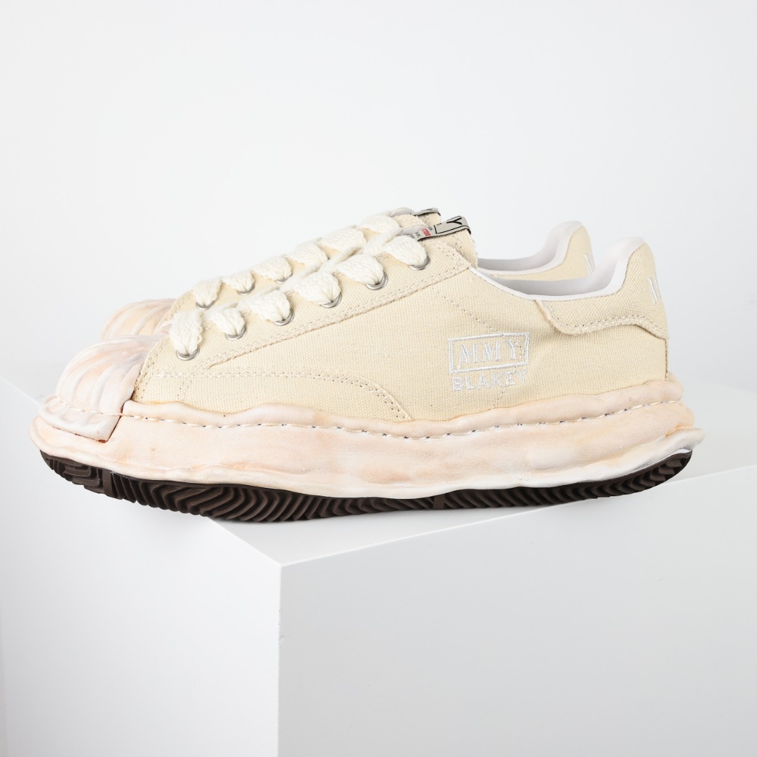  新版 MIHARA YASUHIRO 三原康裕 Wayne MMY  低筒 溶胶鞋 帆布鞋 板鞋 休闲鞋 增高鞋 男鞋 女鞋 做旧白色 A08FW710