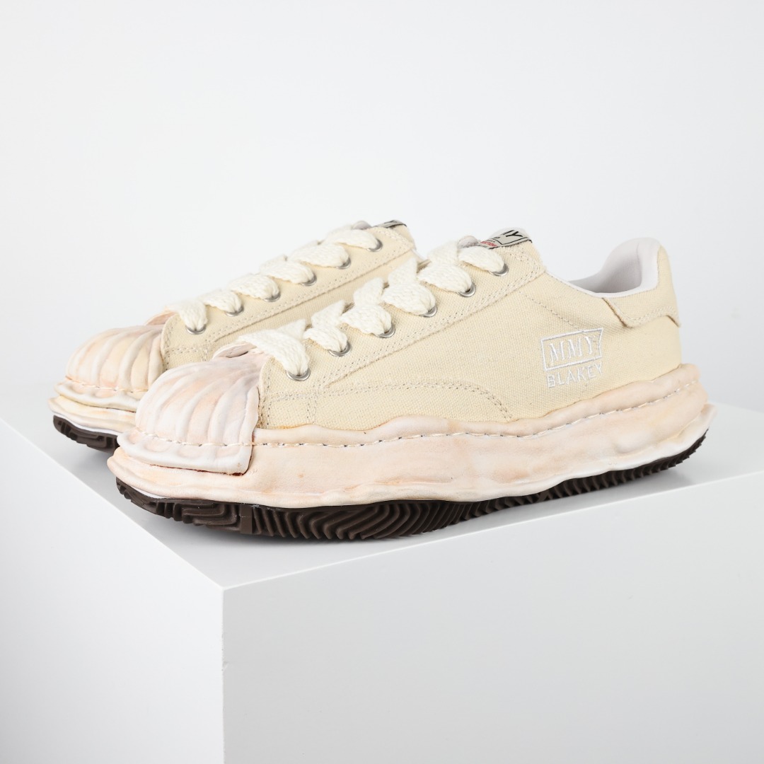  新版 MIHARA YASUHIRO 三原康裕 Wayne MMY  低筒 溶胶鞋 帆布鞋 板鞋 休闲鞋 增高鞋 男鞋 女鞋 做旧白色 A08FW710