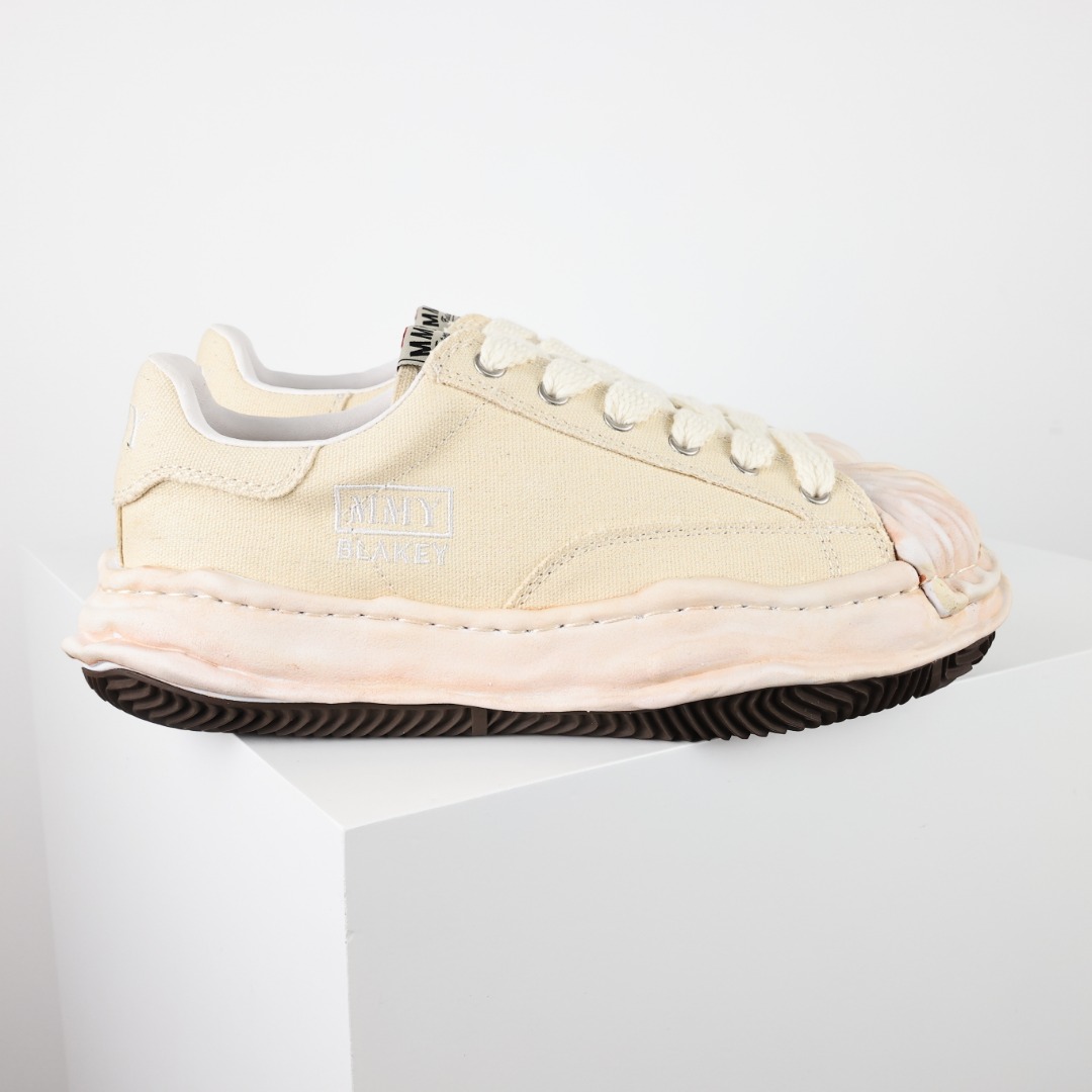  新版 MIHARA YASUHIRO 三原康裕 Wayne MMY  低筒 溶胶鞋 帆布鞋 板鞋 休闲鞋 增高鞋 男鞋 女鞋 做旧白色 A08FW710