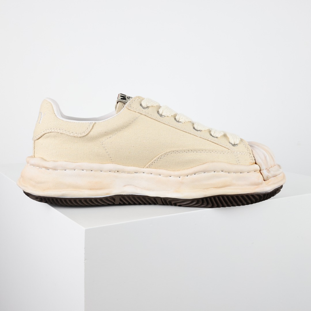  新版 MIHARA YASUHIRO 三原康裕 Wayne MMY  低筒 溶胶鞋 帆布鞋 板鞋 休闲鞋 增高鞋 男鞋 女鞋 做旧白色 A08FW710